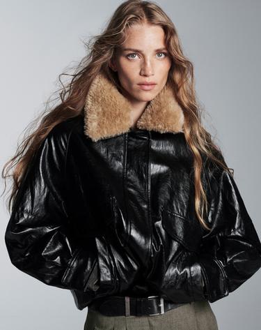 Piel Zara Chamarras Zara Mujer 2021 Abrigo Largo Abrigos De NiÃ±a