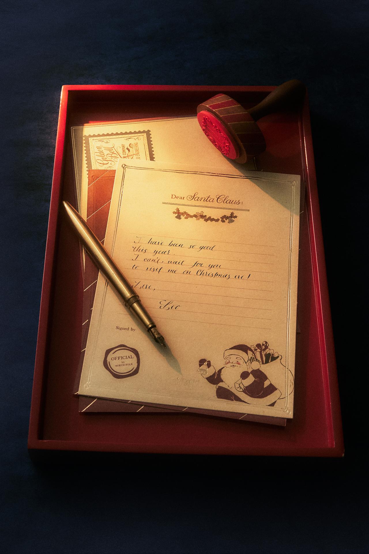 KIDS' A5 FATHER CHRISTMAS LETTER AND CLUTCH SET — Multicoloured