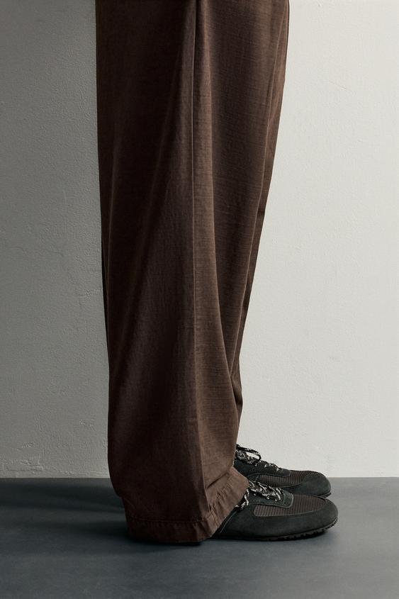 BAREFOOT TRAINERS WITH LEATHER DETAILS - Black by Zara - Image 0