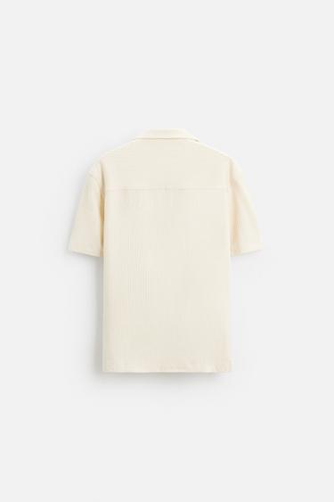 CHEMISE À TEXTURE EFFET VELOURS BOUCLÉ - Écru de Zara - Image 6