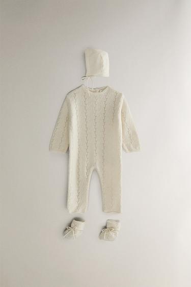 GRENOUILLÈRE BÉBÉ CACHEMIRE - Blanc cassé de Zara - Image 4