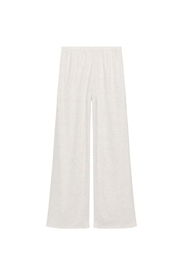RUSTIC STRAIGHT TROUSERS - Ecru by Zara