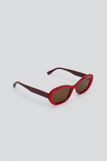 COMBINED OVAL SUNGLASSES — Red 1