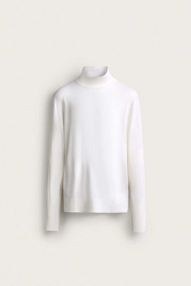 Jersey cuello alto 100 lana