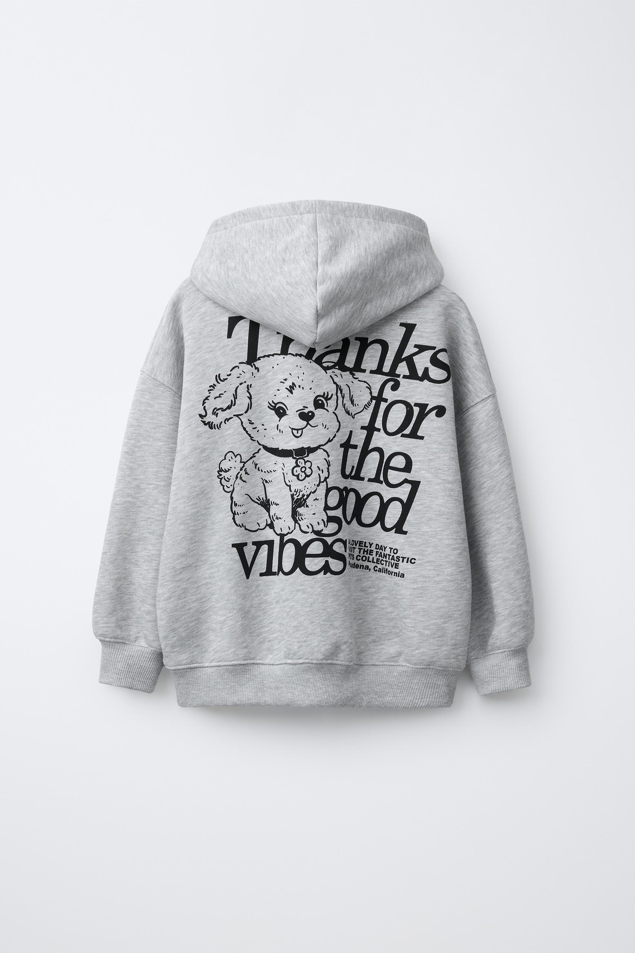 SWEAT À CAPUCHE BRODERIE CHIEN