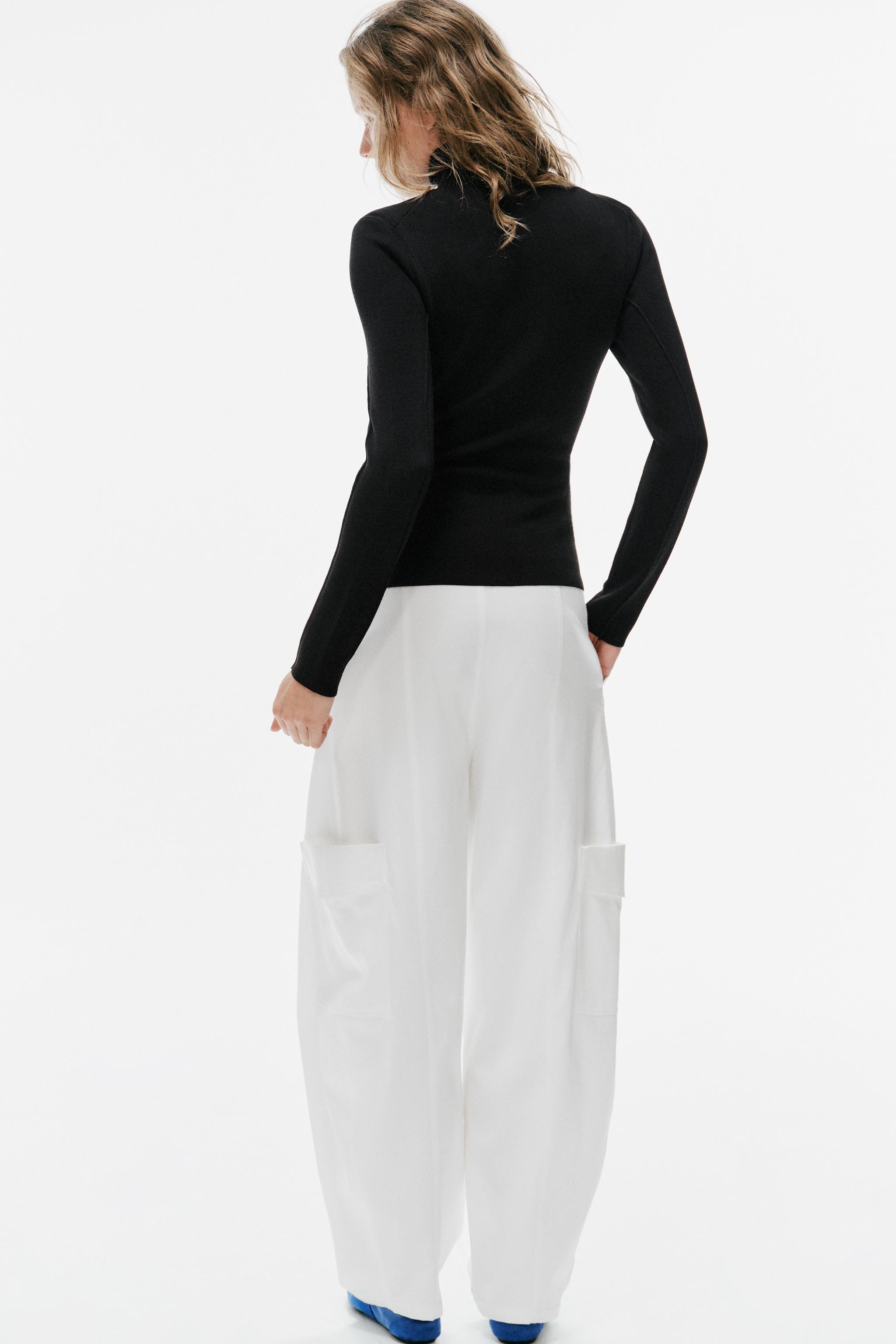 Zara FERMUARLI ÖRGÜ HIRKA görsel 4