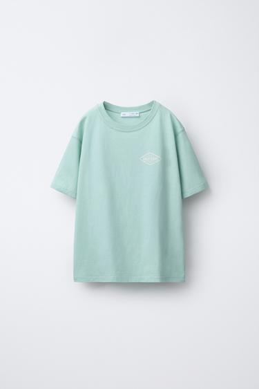 CAMISETA ESTAMPADA TEXTO - Verde de Zara - Imagen 0
