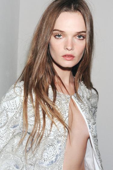 SEQUIN KNIT CARDIGAN - Silver by Zara - Image 3