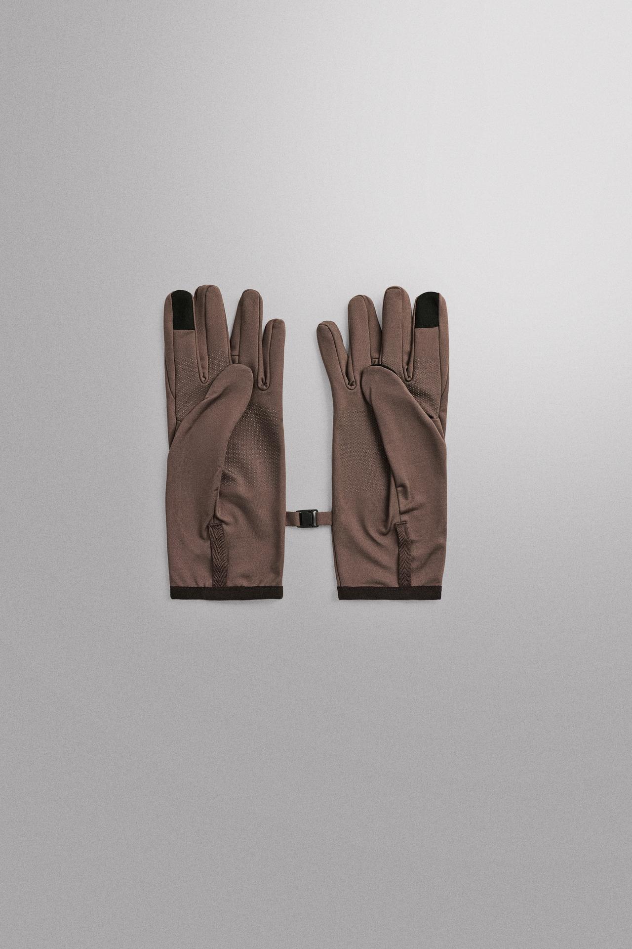 RUNNING GLOVES — Brown / Taupe