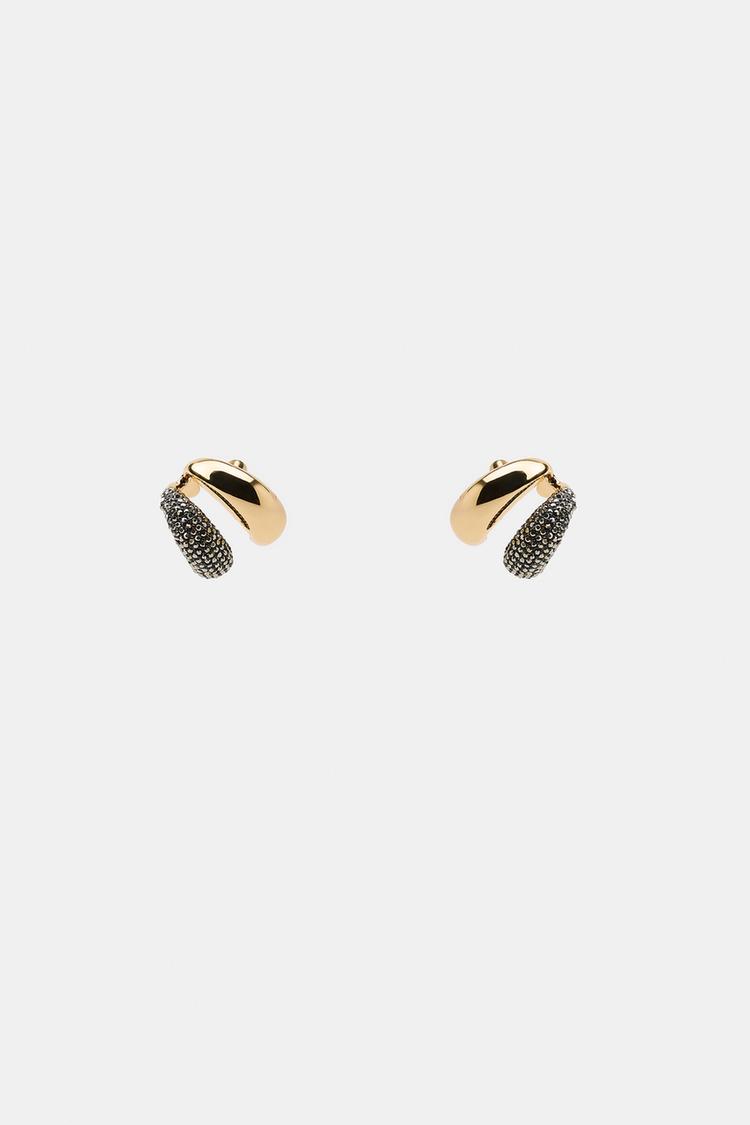 ARETES DE ARO PARA OREJA CON PEDRERÍA 3
