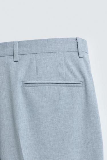 SLIM FIT SUIT TROUSERS - Sky blue by Zara - Image 7