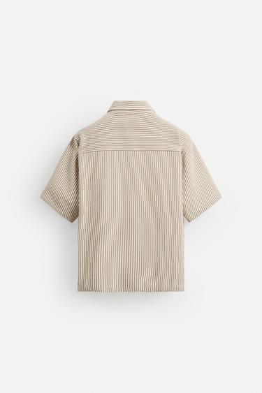 CHEMISE POLO STRUCTURÉE - Marron de Zara - Image 7