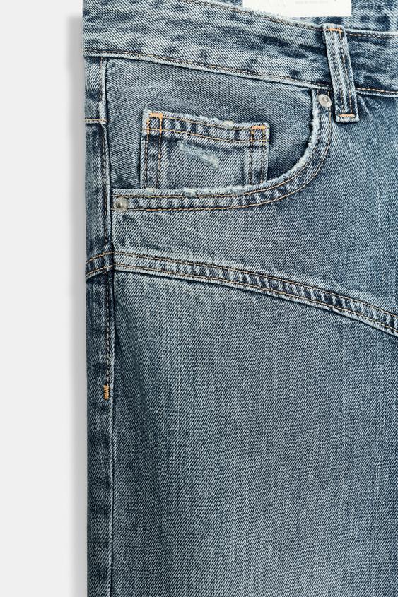 JEANS TRF STRAIGHT COUTURE TAILLE BASSE - Bleu de Zara - Image 10