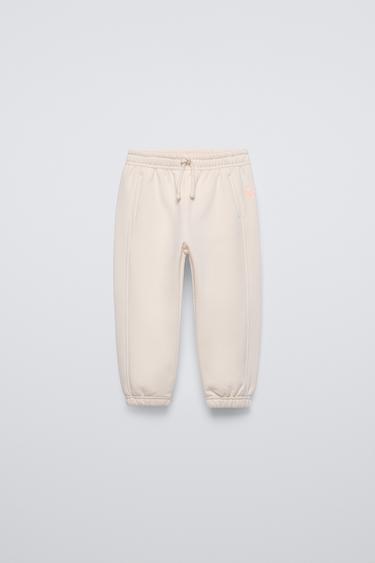 PANTALON BRODÉ - Écru de Zara