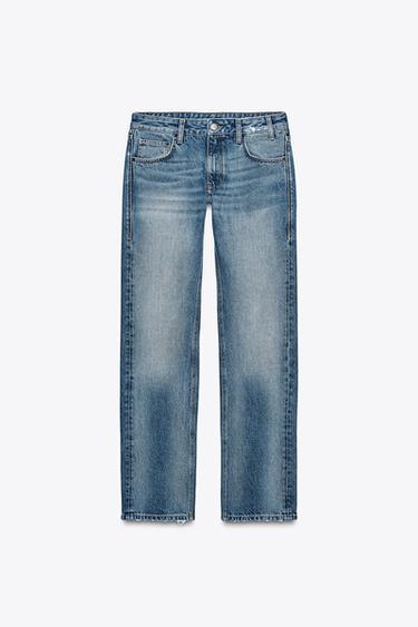 ΙΣΙΟ ΤΖΙΝ ΜΕ ΜΕΣΑΙΑ ΜΕΣΗ ZW COLLECTION - Μπλε του Zara - Εικόνα 0