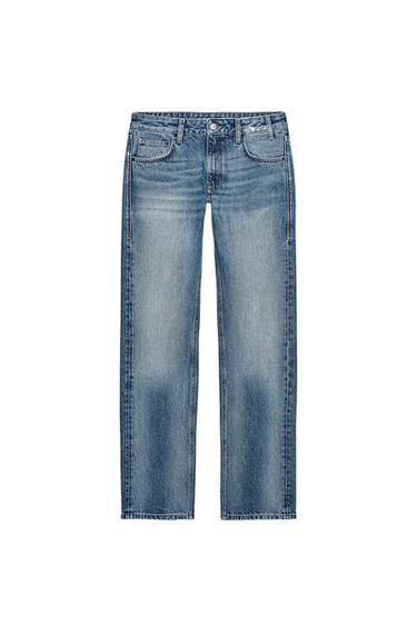 STRAIGHT-FIT-JEANS ZW COLLECTION MIT MITTELHOHEM BUND - Blau von Zara - Bild 0