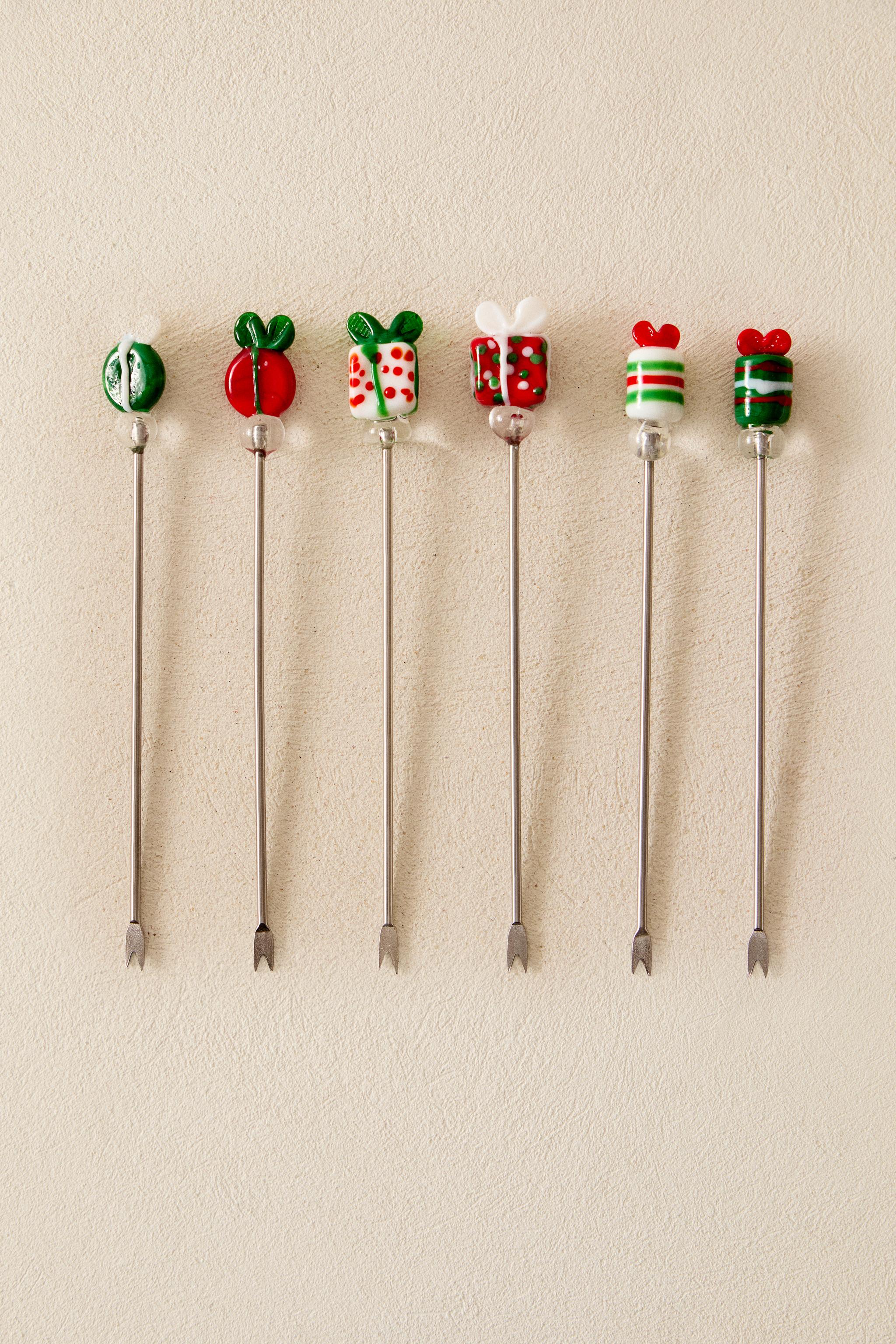 SET OF CHRISTMAS GIFT SKEWERS (SET OF 6)