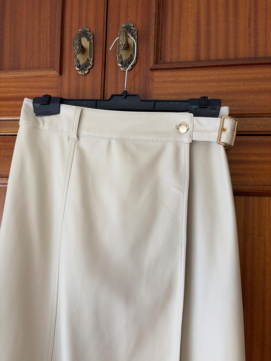 FAUX LEATHER MIDI SKIRT - Image 2
