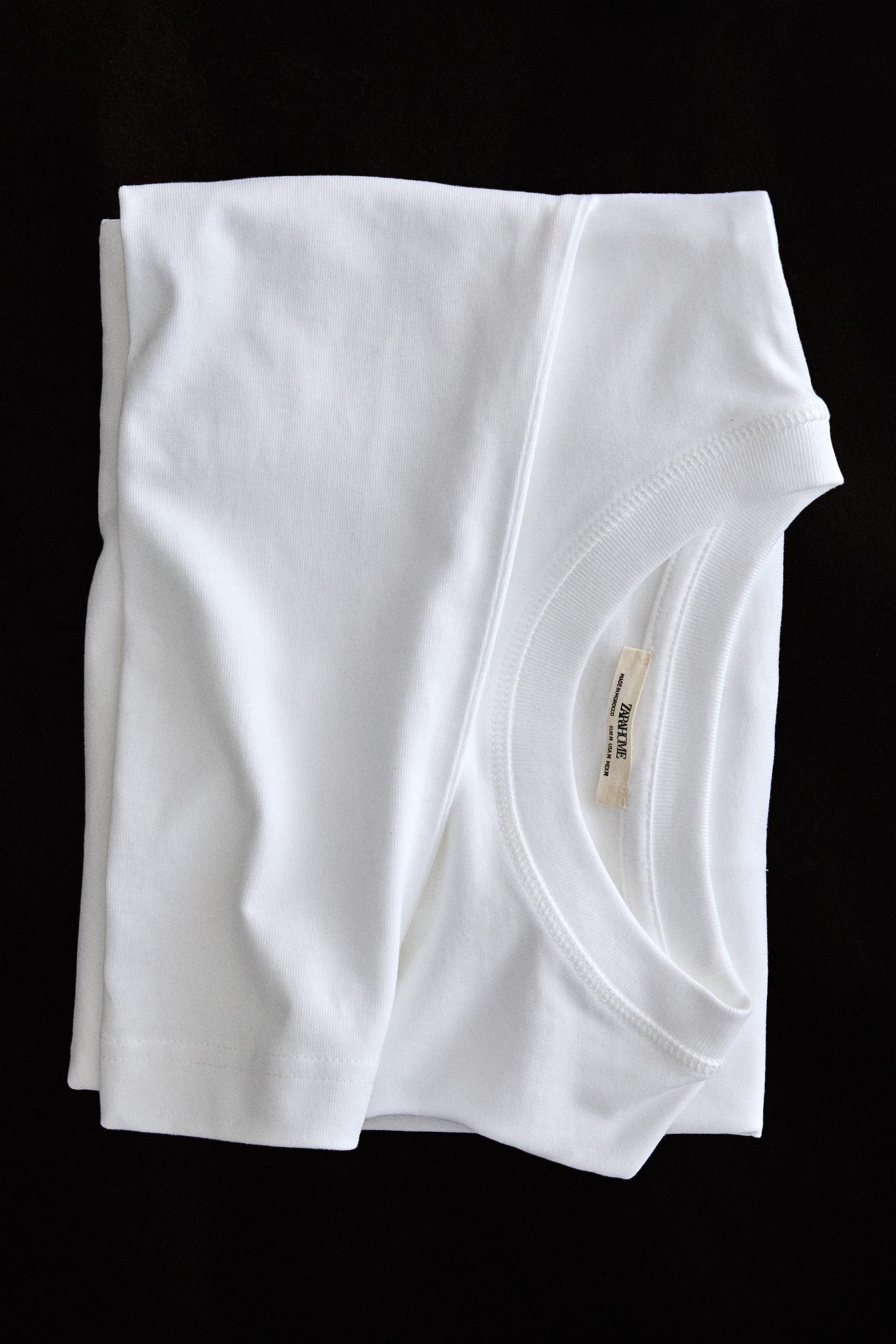 T-SHIRT EN COTON MANCHES LONGUES