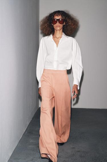 ZW COLLECTION MINIMAL TROUSERS - Pastel pink by Zara - Image 2
