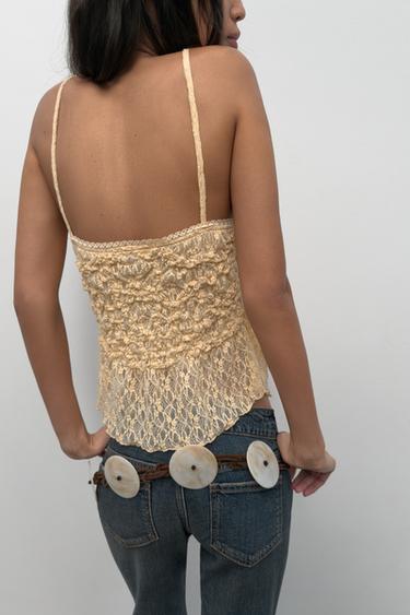 RESIN DISC CORD BELT - Brown by Zara - Image 2