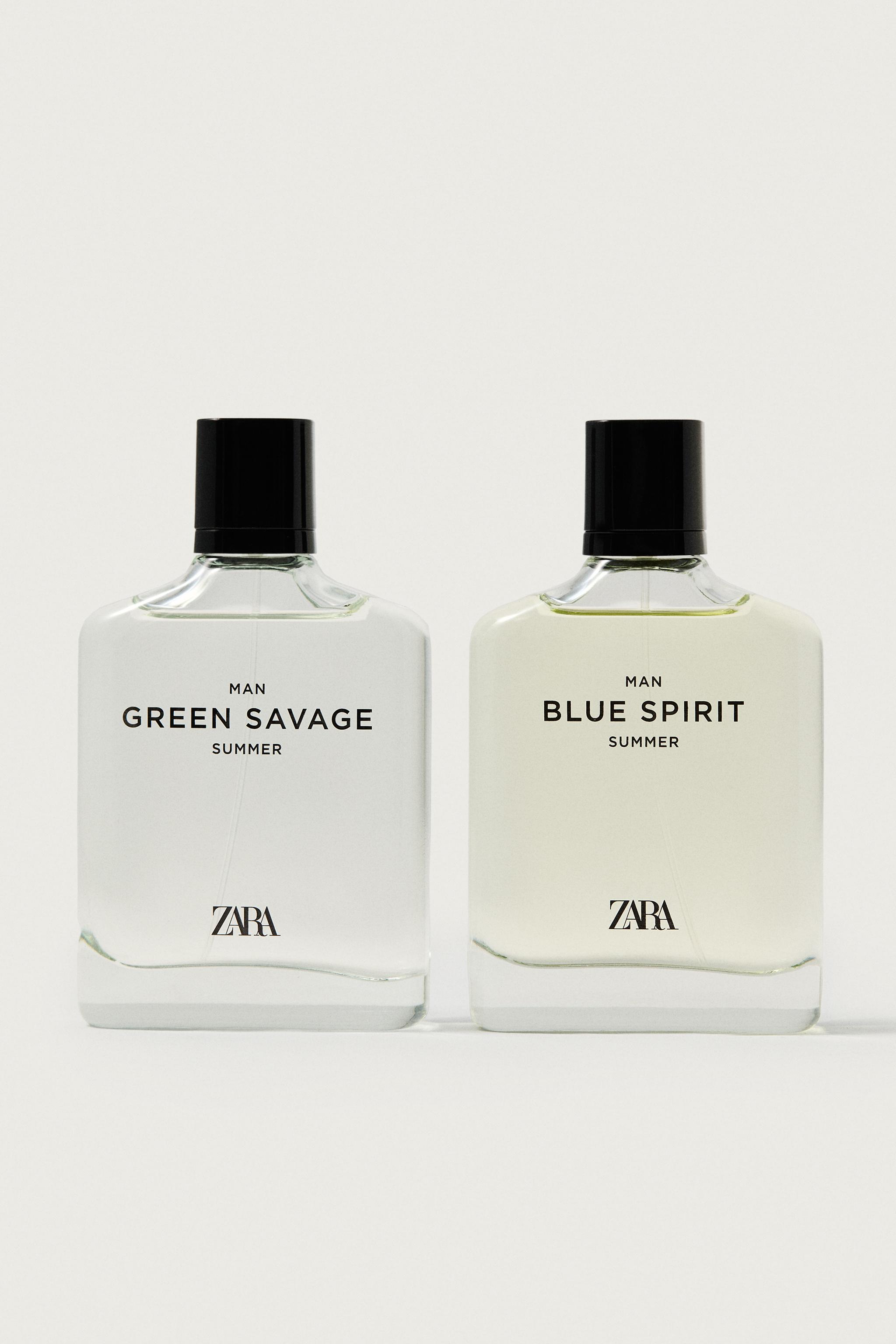 MAN BLUE SPIRIT + MAN GREEN SAVAGE SUMMER EDT 2x100 ML / 3.38 oz — TINTED LEATHER