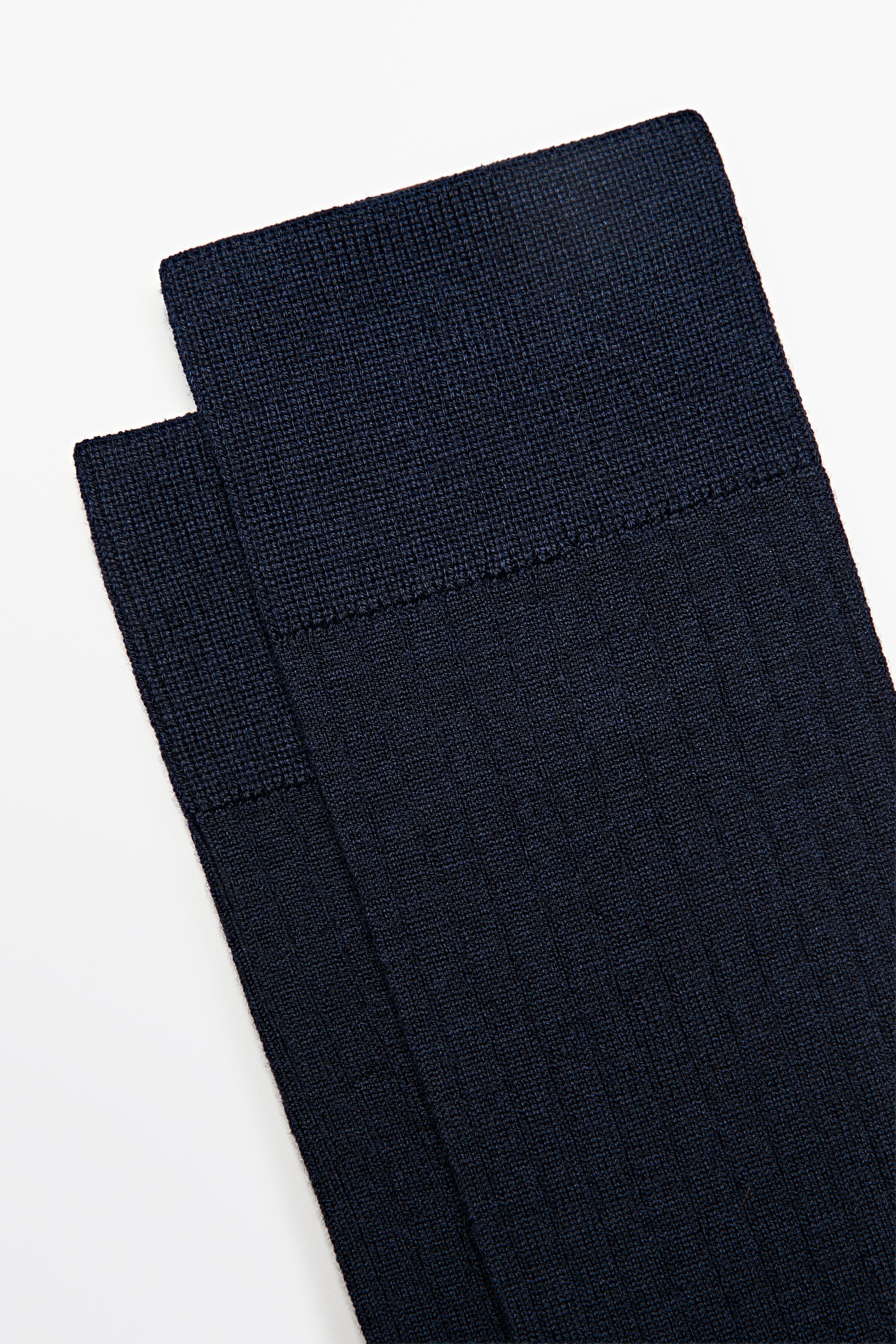 Chaussettes habillées côtelées