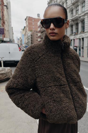 FLEECE ANORAK WITH THERMAL INSULATION - Brown by Zara