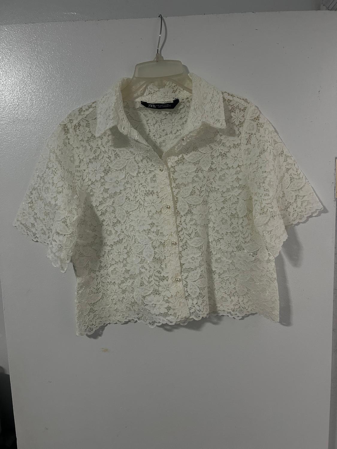 LACE CROP SHIRT - Image 2
