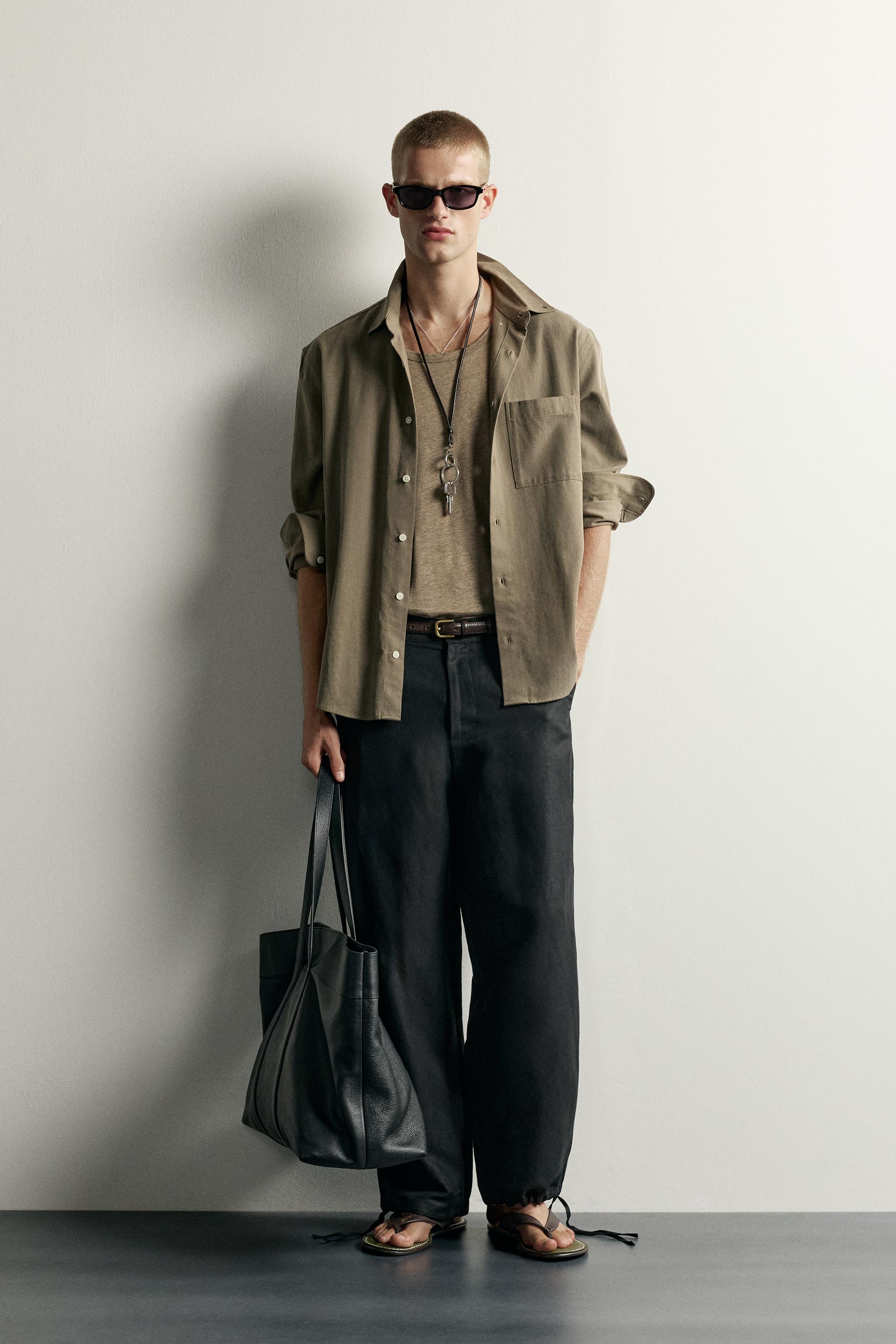 PANTALON COUPE DÉCONTRACTÉE LIN - VISCOSE
