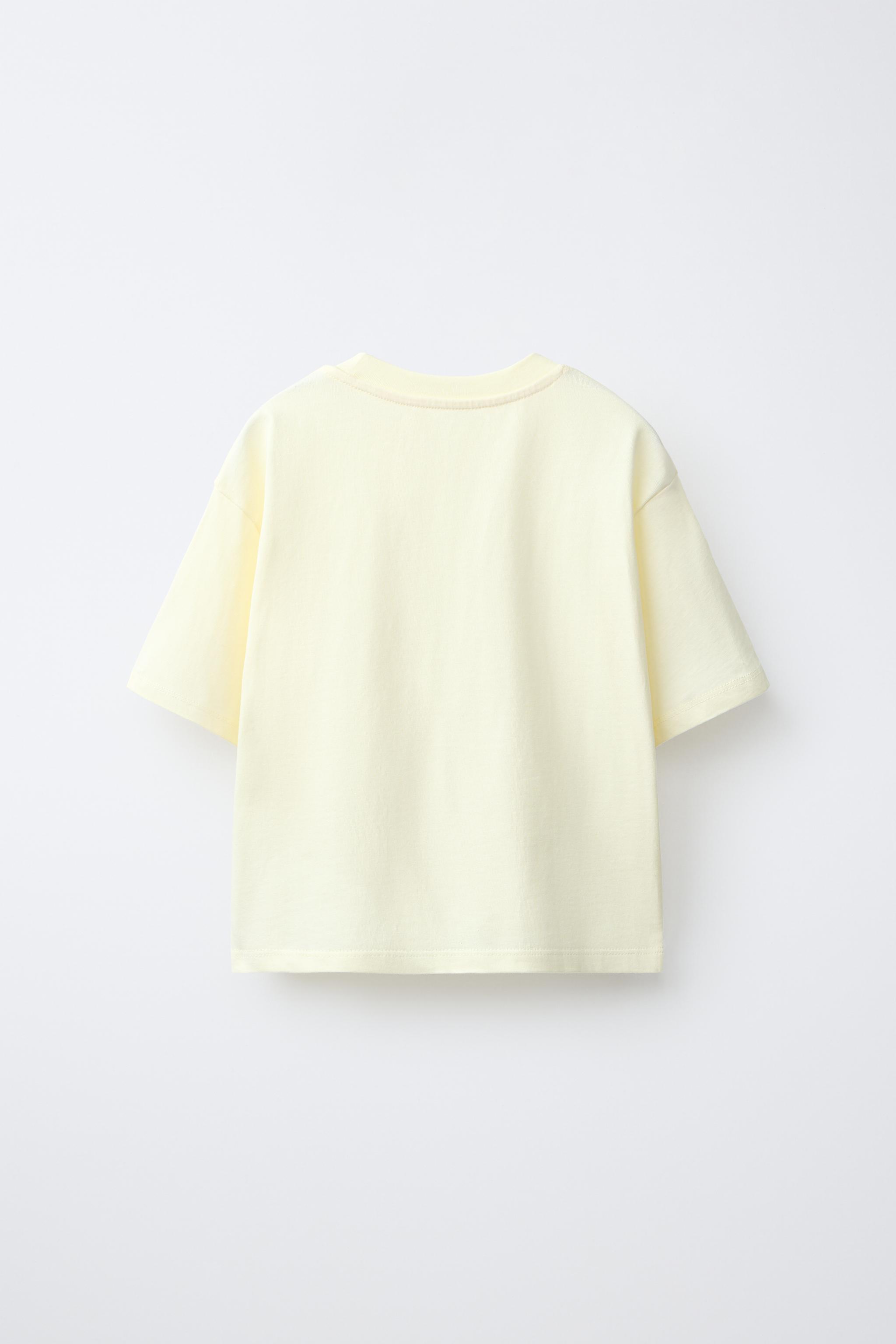 GINGHAM PATCH T-SHIRT — Yellow