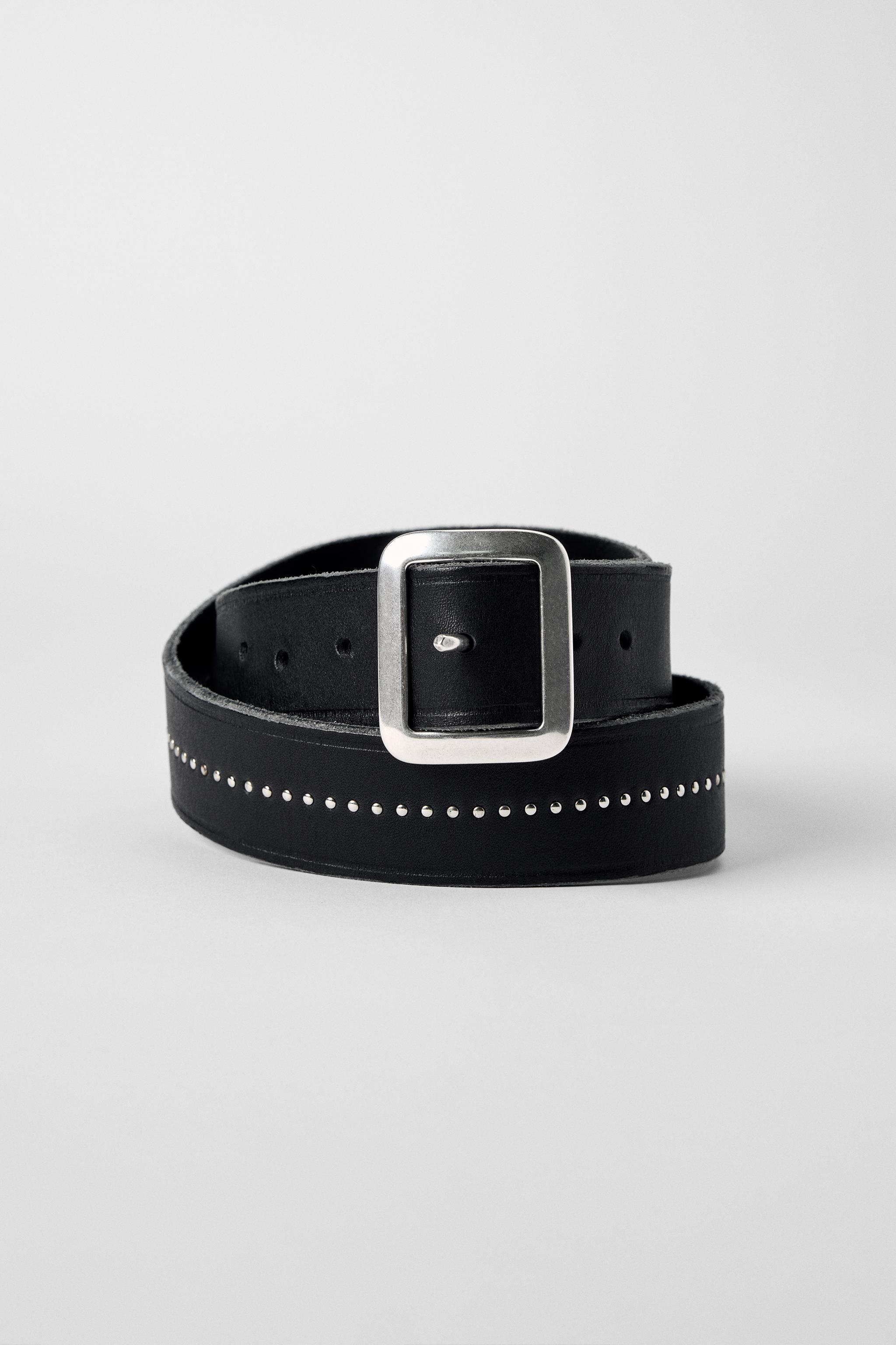 【ZARA】レザーベルト BOBBY GILLESPIE X ZARA STUDDED LEATHER BELT BOBBY GILLESPIE X ZARA - Black | ZARA