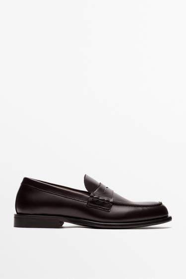 Mocasín piel antifaz - Marrón de Zara - Imagen 0