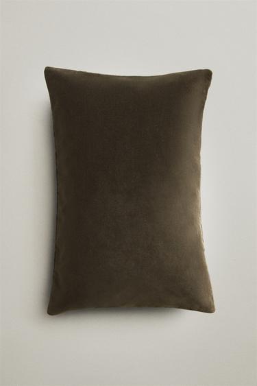 VELVET CUSHION COVER - Khaki by Zara - Image 4