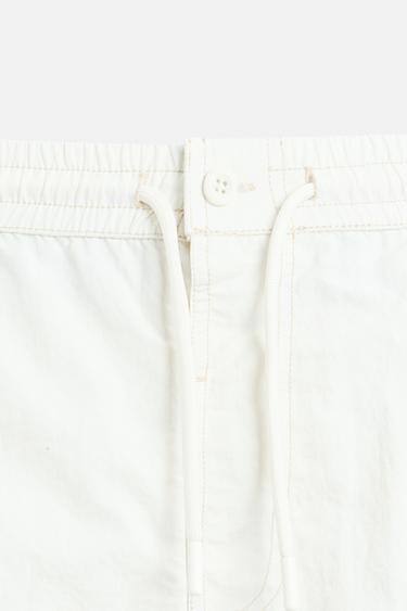 CONTRAST MID-LENGTH SWIMMING TRUNKS - White by Zara - Image 2