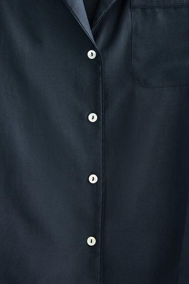 SILK AND COTTON SHIRT - navy by Zara - Image 2