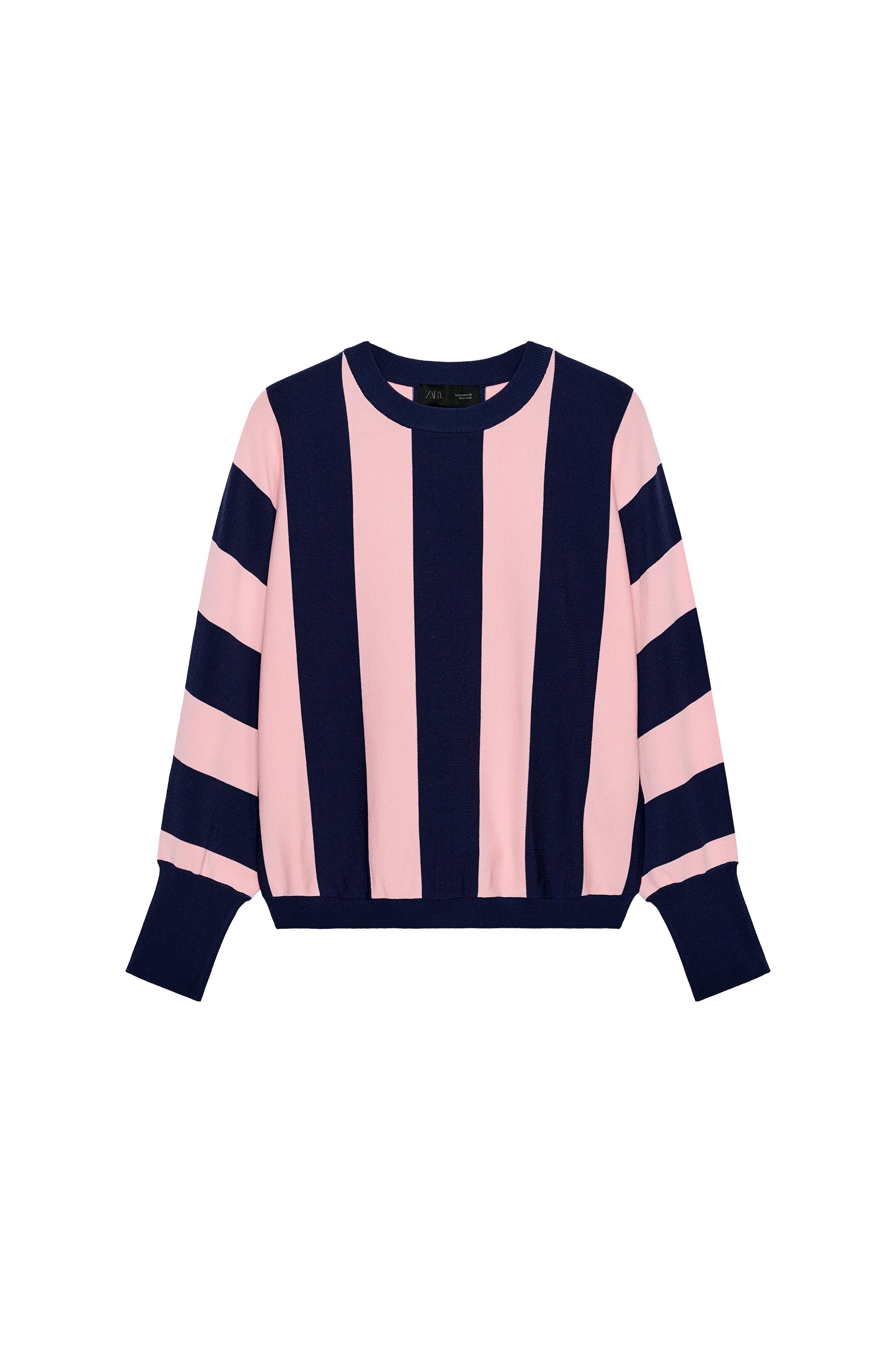 zara — FELPA IN MAGLIA A RIGHE