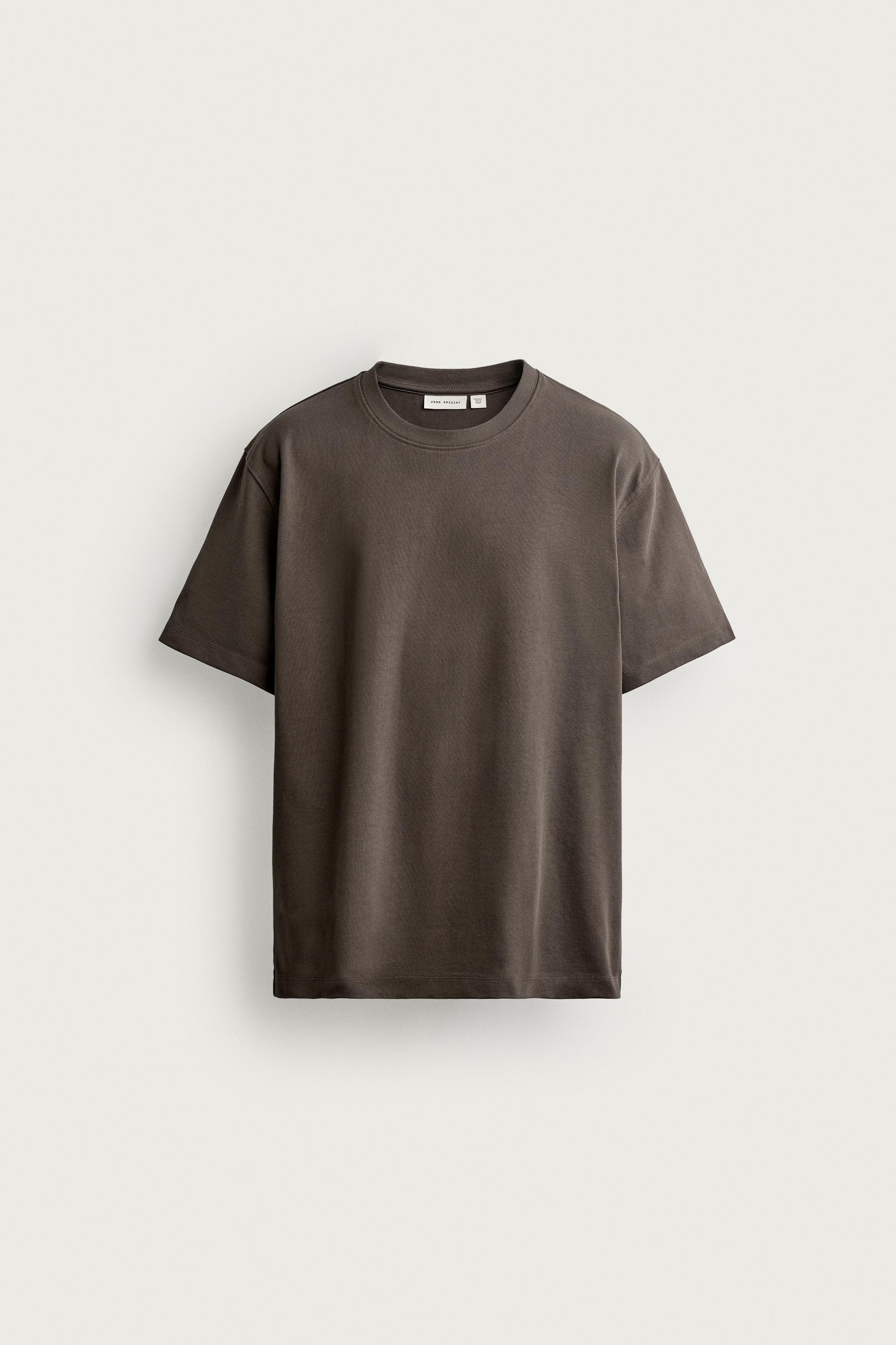 SHORT SLEEVE HEAVYWEIGHT T-SHIRT — Black / Brown