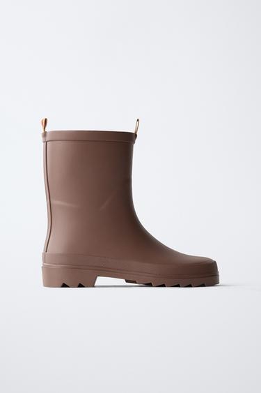 Zara BASIC RAIN BOOTS - Brown
