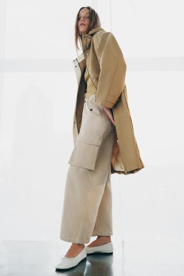 GECOMBINEERDE PARKA ZW COLLECTION - Beige van Zara