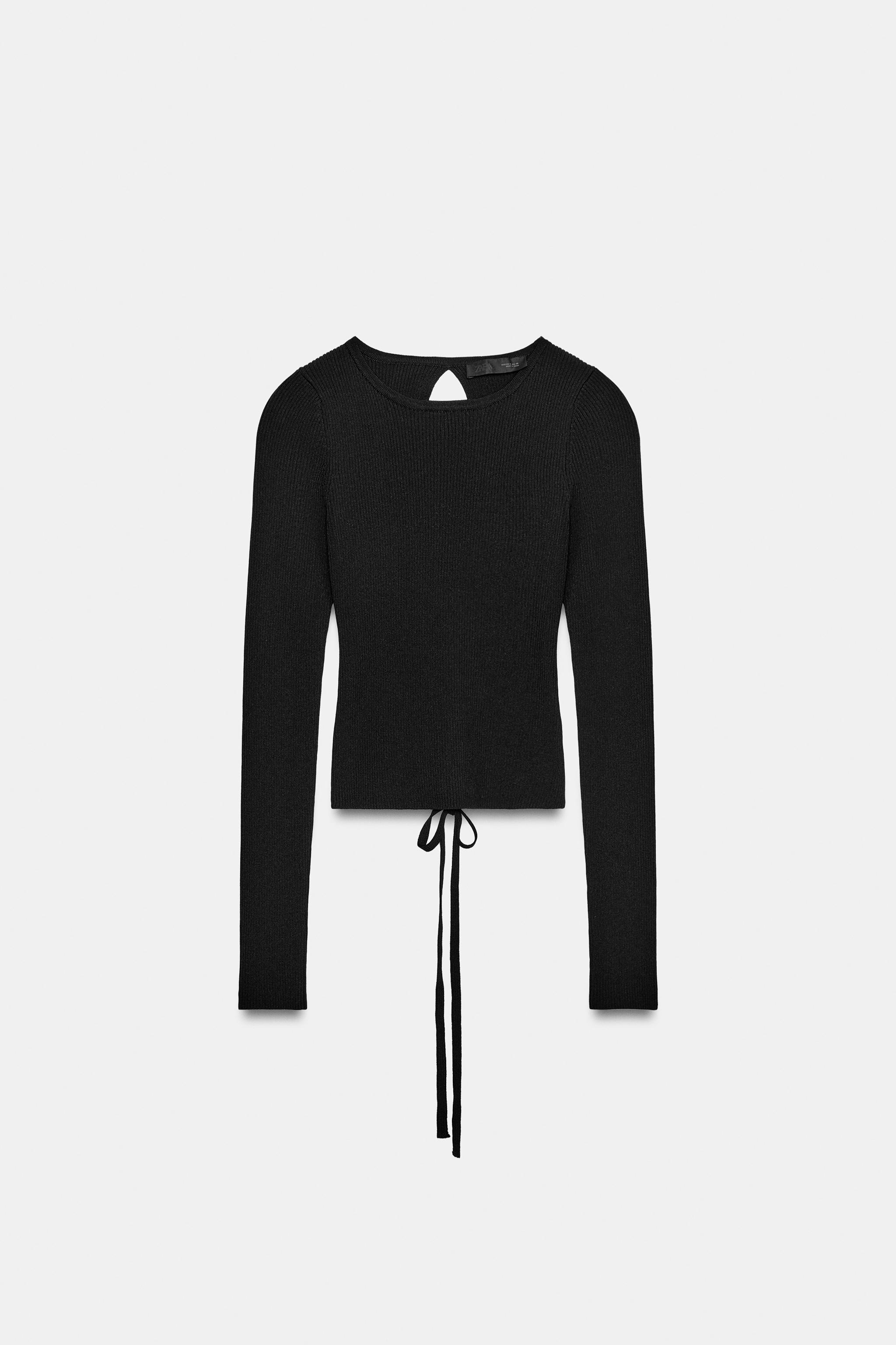 TOP ESPALDA DESCUBIERTA BOLAS - Negro | ZARA Chile