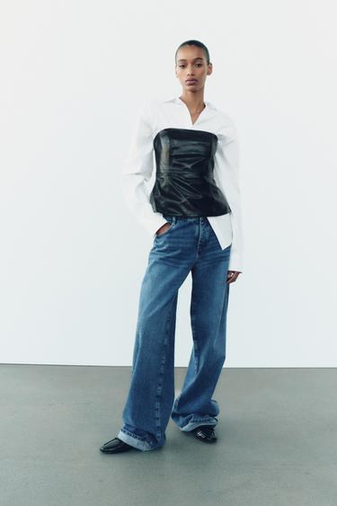 LEATHER HALTERNECK TOP - Black by Zara - Image 0
