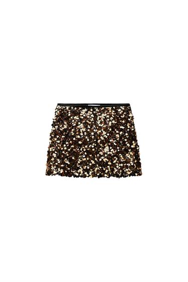 SEQUINNED MINISKIRT