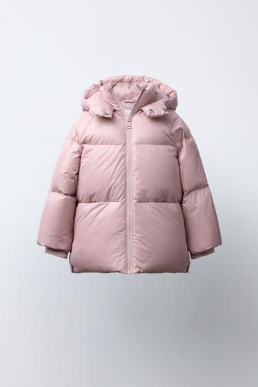Zara WATER REPELLENT AND WIND RESISTANT DOWN PUFFER COAT - Pink