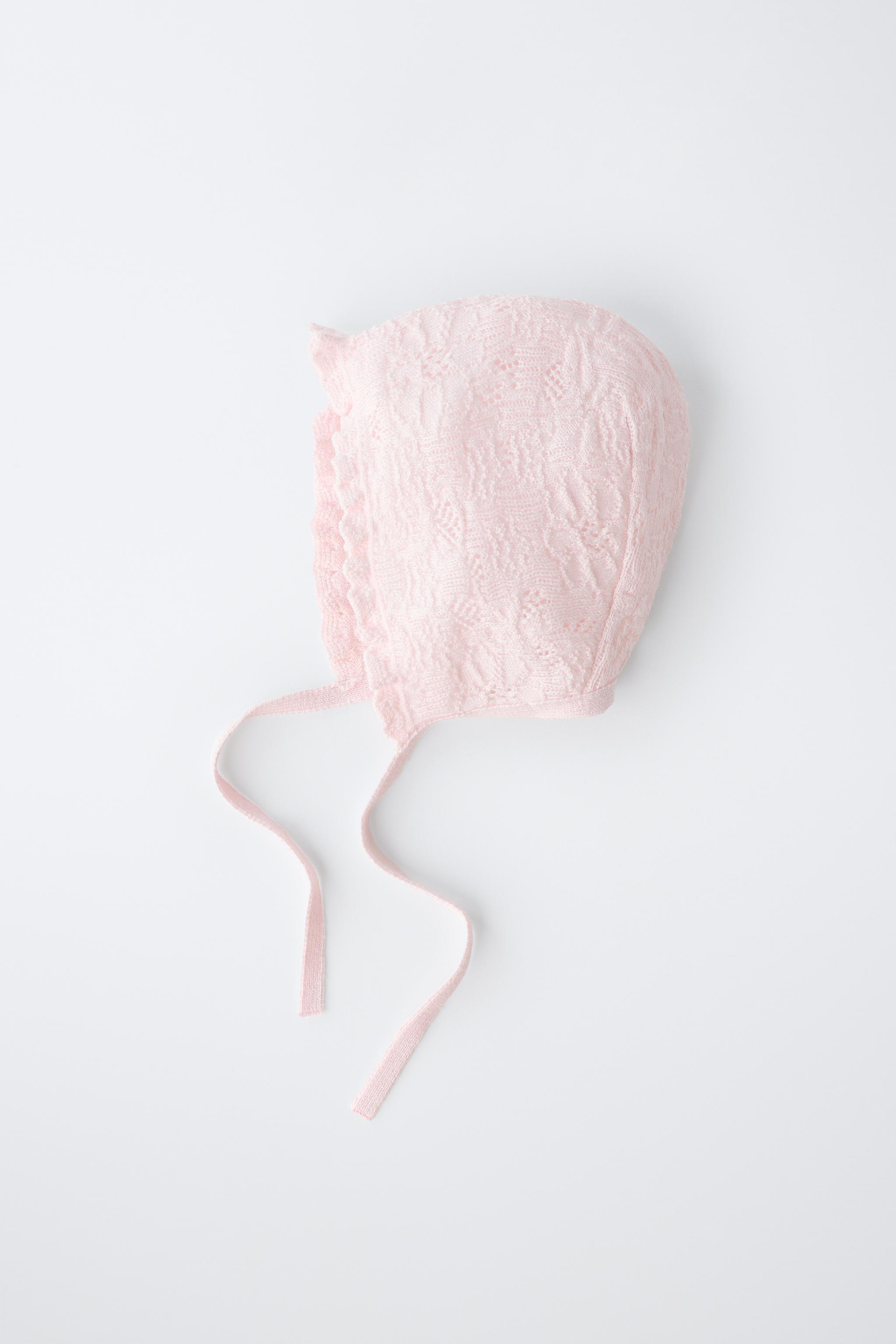 COTTON AND SILK KNIT BONNET