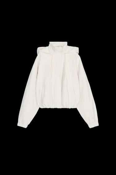 HOODED JACKET - Oyster-white by Zara - Image 0
