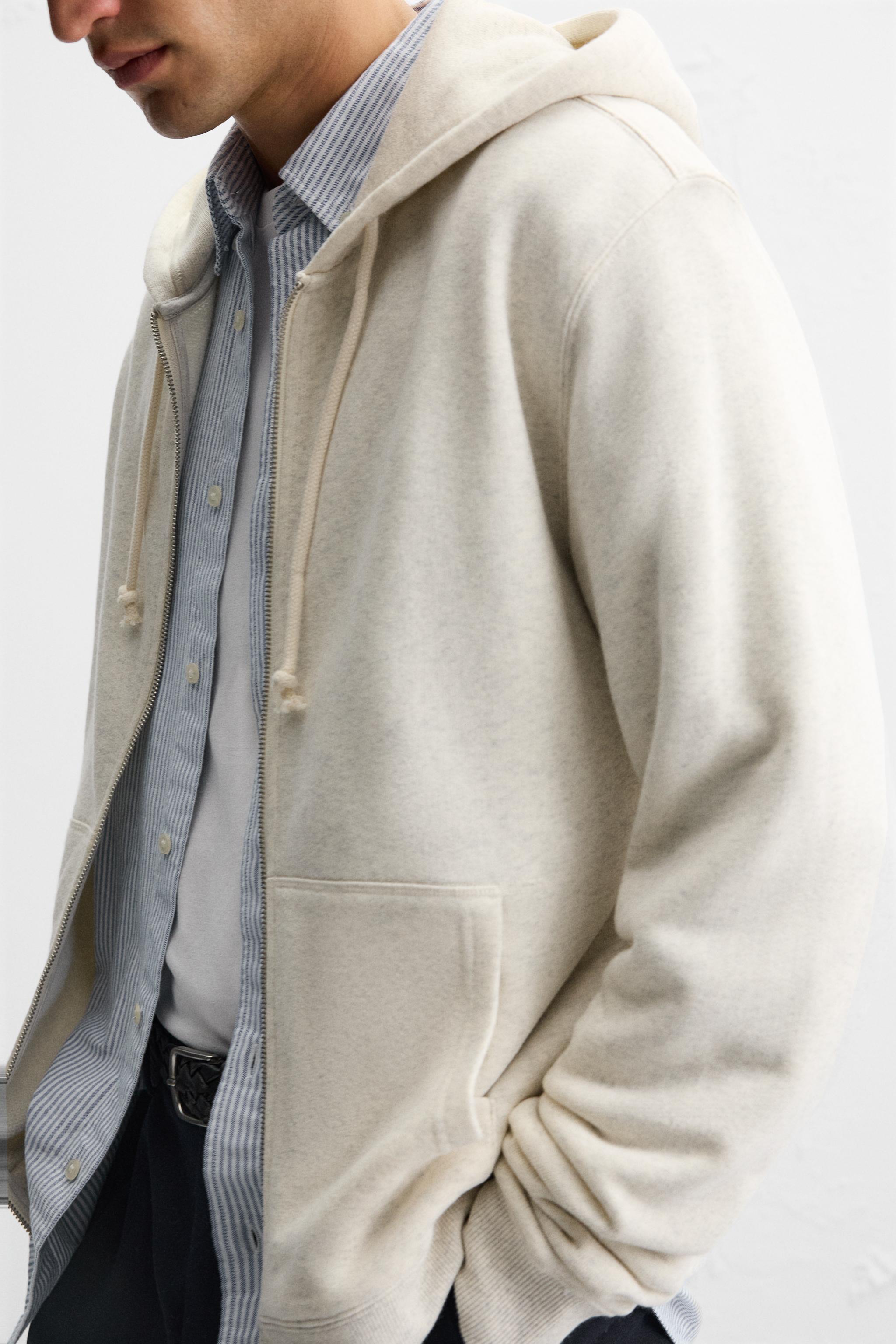 【STONE 】ジッパーフーディー ベージュ RHINESTONE OG ZIP HOODED SWEATSHIRT（パーカー）｜XLARGE
