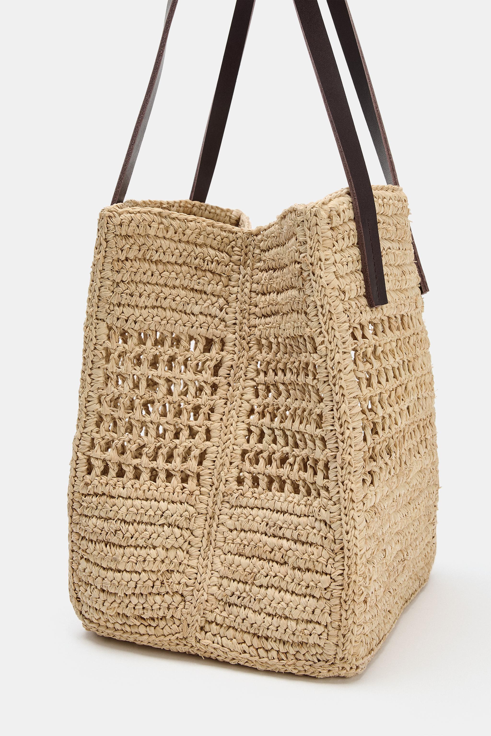 Zara HASIR MİNİ TOTE ÇANTA görsel 5