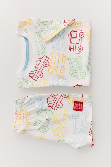 1 1/2-6 YEARS/ TRACTOR PYJAMAS - Ecru by Zara
