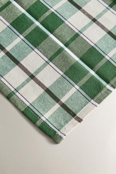 LOT DE SERVIETTES DE TABLE EN FIL TEINTÉ (LOT DE 2) - Vert de Zara - Image 2